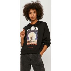 Pinko - Bluza + torba. Czarne bluzy damskie Pinko, s, z nadrukiem, z bawełny, z długim rękawem, długie, z kapturem. Za 659,90 zł.