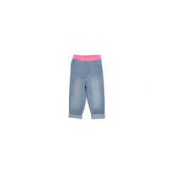 Spodnie niemowlęce dziewczęce jeans. Niebieskie spodnie niemowlęce TXM, bez wzorów, z jeansu. Za 19,99 zł.