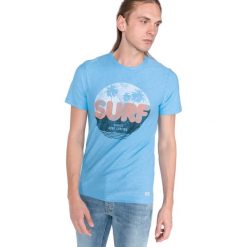 Jack & Jones New Pleo Koszulka Niebieski. Niebieskie podkoszulki męskie Jack & Jones, xl, z nadrukiem, z bawełny, z krótkim rękawem. Za 66,95 zł.