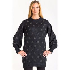 SWETER MAXIPULL John Richmond. Czarne swetry damskie John Richmond, xs, z aplikacjami, z materiału, bez rękawów, bez kaptura. Za 919,00 zł.