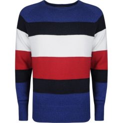Tommy Hilfiger Sweter "Stripe CNK". Swetry męskie z dzianiny, z okrągłym kołnierzem. Za 349,00 zł.