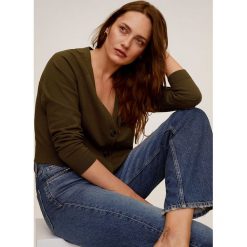Mango - Kardigan Contra. Szare swetry damskie Mango, s, bez wzorów, z poliesteru, bez rękawów, bez kaptura. Za 89,90 zł.