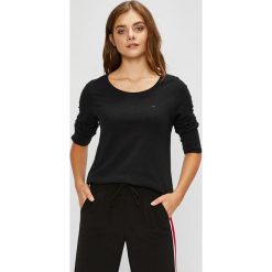 Tommy Jeans - Bluzka. Szare bluzki asymetryczne Tommy Jeans, m, z bawełny, casualowe, z okrągłym kołnierzem. Za 159,90 zł.