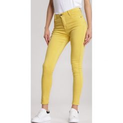 Żółte Spodnie Skinny Abalaeno. Żółte spodnie damskie Renee, bez wzorów. Za 89,99 zł.