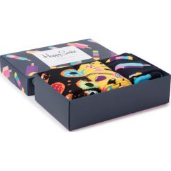 Zestaw 3 par wysokich skarpet unisex HAPPY SOCKS - SXICE08-6300 Kolorowy. Skarpetki damskie Happy Socks, bez wzorów, z elastanu. Za 109,90 zł.
