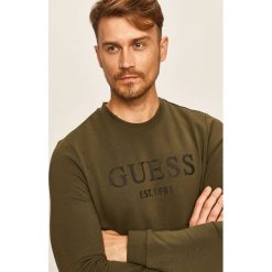 Guess Jeans - Bluza. Szare bluzy męskie Guess Jeans, s, z nadrukiem, z elastanu, z okrągłym kołnierzem, bez rękawów, bez kaptura. Za 339,90 zł.
