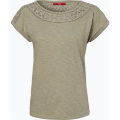 S.Oliver Casual - T-shirt damski, zielony. Zielone t-shirty damskie marki s.Oliver Casual, s, w koronkowe wzory, z koronki, casualowe, bez kołnierzyka. Za 59,95 zł.