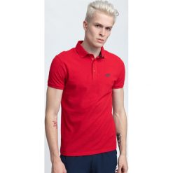 Koszulka polo męska TSM024 - ciemna czerwień. Czerwone koszulki męskie 4f, xl, bez wzorów, z bawełny, sportowe, bez rękawów. W wyprzedaży za 39,99 zł.
