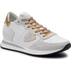 Sneakersy PHILIPPE MODEL - Trpx TZLD WX07 Blanc Or. Białe półbuty damskie Philippe Model, ze skóry. Za 1199,00 zł.