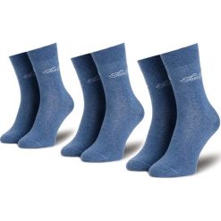 Zestaw 3 par wysokich skarpet damskich TOM TAILOR - 9703 Light Denim 434. Niebieskie skarpetki damskie marki Tom Tailor, bez wzorów, z elastanu. Za 45,00 zł.