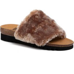 Klapki SCHOLL - Willow F27255 1002 380 Beige. Brązowe klapki damskie Scholl, bez wzorów, z materiału, bez obcasa. Za 189,00 zł.
