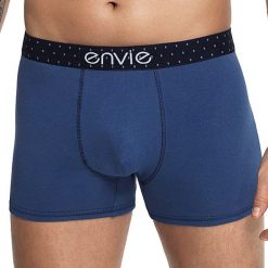 Bokserki męskie ENVIE niebieskie. Niebieskie bokserki męskie marki Envie, z dzianiny. Za 27,99 zł.