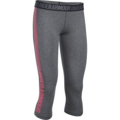 Under Armour Spodnie Fav Capri - Gra Blk M. Szare spodnie sportowe damskie marki Under Armour, m, na fitness i siłownię. W wyprzedaży za 139,00 zł.