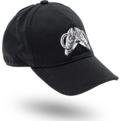 CZAPKA z daszkiem Just Cavalli. Czarne czapki męskie Just Cavalli, bez wzorów, z bawełny. Za 257,00 zł.