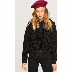 Bluza w cętki - Czarny. Czarne bluzy damskie Reserved, l. Za 89,99 zł.