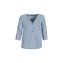Bluzki Vero Moda VMTRUDY. Niebieskie bluzki damskie marki Vero Moda, s, bez wzorów, bez kołnierzyka, bez rękawów. Za 149,00 zł.