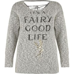 Swetry damskie: Piotruś Pan Tinkerbell – Good Life Sweter damski odcienie beżowego