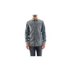 Koszule z długim rękawem Tommy Jeans DM0DM01520. Niebieskie koszule męskie Tommy Jeans, s, bez wzorów, z jeansu, bez kołnierzyka, z długim rękawem. W wyprzedaży za 311,67 zł.