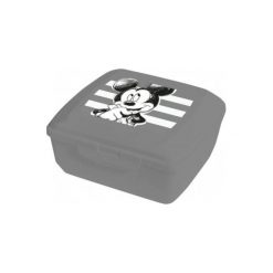 Pojemnik śniadaniowy DISNEY Mickey paski 14.5 x 13cm. Szare paski męskie marki Disney, w paski. Za 9,99 zł.