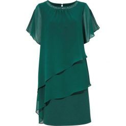 Cellbes Sukienka zielony female zielony 34/36. Zielone sukienki damskie Cellbes, na imprezę, bez wzorów, z tkaniny, z asymetrycznym kołnierzem, z krótkim rękawem, krótkie, mini, asymetryczne. W wyprzedaży za 119,00 zł.