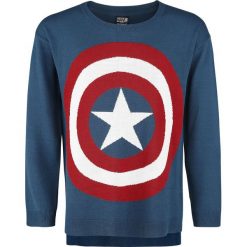 Bluzy rozpinane damskie: Captain America Intarsia Bluza damska wielokolorowy
