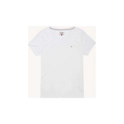 T-shirty z krótkim rękawem Tommy Jeans DW0DW04435 ORIGINAL TRIBLEND. Białe t-shirty damskie Tommy Jeans, s, bez wzorów, z jeansu, bez kołnierzyka. Za 105,59 zł.