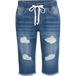 Bermudy BOYFRIEND bonprix niebieski "stone”. Niebieskie jeansy damskie bonprix, z jeansu. Za 109,99 zł.