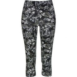Legginsy rybaczki bonprix czarno-biały. Czarne legginsy damskie bonprix, bez wzorów. Za 49,99 zł.