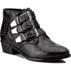 Botki BRONX - 46970-AJ BX 025 Black/Silver 187. Czarne botki damskie skórzane marki Bronx. W wyprzedaży za 289,00 zł.