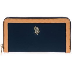 U.S. POLO ASSN. portfel damski New Houston ciemnoniebieski. Niebieskie portfele damskie U.S. Polo Assn., bez wzorów. Za 209,00 zł.