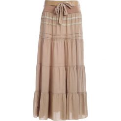 Khaki Spódnica Compensate. Brązowe spódniczki damskie Multu, s, bez wzorów, maxi. Za 29,99 zł.