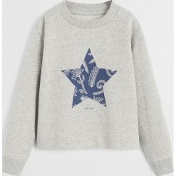 Mango Kids - Bluza dziecięca Alba 110-164 cm. Szare bluzy dziewczęce z nadrukiem, z bawełny. Za 45,90 zł.