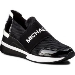 Sneakersy MICHAEL MICHAEL KORS - Felix Trainer 43T8FXFS3D Black. Czarne półbuty damskie MICHAEL Michael Kors, bez wzorów, ze skóry ekologicznej, bez obcasa, na obcasie, bez zapięcia. Za 749,00 zł.