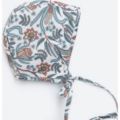 Czapeczka bonnetka paisley. Szare czapeczki niemowlęce Pakamera, paisley, z bawełny. Za 79,00 zł.