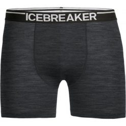 Icebreaker Mens Anatomica Boxers Jet Hthr/Black Xl. Czarne majtki męskie marki Icebreaker, xl, z wełny. W wyprzedaży za 125,00 zł.