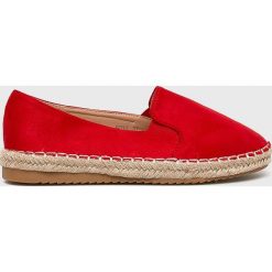 Answear - Espadryle Primavera. Czerwone espadryle damskie ANSWEAR, bez wzorów, z gumy, bez obcasa, na obcasie. W wyprzedaży za 49,90 zł.