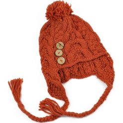 Czapki damskie: Art of Polo Czapka damska Guziki trzy pomarańczowa (cz1541)
