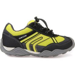 Sneakersy "Tawis" w kolorze czarno-żółtym. Czarne trampki chłopięce marki geox kids, z gumy. W wyprzedaży za 129,95 zł.