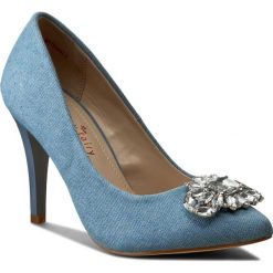 Szpilki JENNY FAIRY - W17SS457-3 Niebieski. Niebieskie szpilki ze skóry licowej Jenny Fairy, z aplikacjami, eleganckie, bez obcasa, na obcasie, bez zapięcia. W wyprzedaży za 54,99 zł.