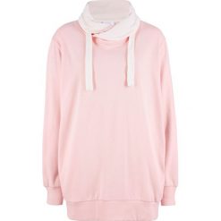 Bluza z golfem bonprix pastelowy jasnoróżowy - biel wełny. Różowe bluzy damskie bonprix, bez wzorów, z wełny, bez rękawów, bez kaptura. Za 37,99 zł.