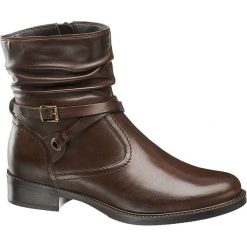 Ciemnobrązowe botki damskie 5th Avenue ze skóry 5th Avenue kawowe. Pomarańczowe botki damskie 5th Avenue, ze skóry, bez obcasa, na obcasie, na zamek. Za 239,90 zł.