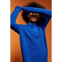 Sweter typu oversize. Niebieskie swetry damskie Moodo, l, z elastanu, długie. Za 39,99 zł.