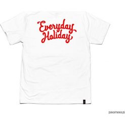 Bluzki damskie: Koszulka Everyday Holiday „WHITE RED”