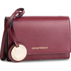 Torebka EMPORIO ARMANI - Y3B086 YH15A 82757 Bordeaux/Stone. Czerwone listonoszki damskie Emporio Armani, ze skóry ekologicznej, zdobione. Za 559,00 zł.