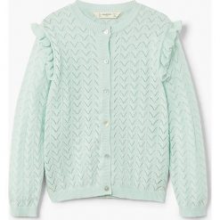 Mango Kids - Kardigan dziecięcy Cali 110-164 cm. Szare swetry dziewczęce marki Mango Kids, z bawełny. Za 89,90 zł.
