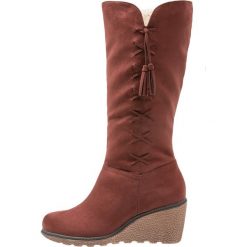 Buty zimowe damskie: Anna Field Kozaki na koturnie chestnut