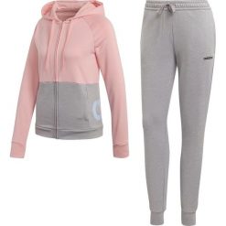 Adidas dres damski Wts Lin Ft Hood L różowy. Różowe bluzy dresowe damskie Adidas, z dresówki, sportowe, bez kaptura. Za 309,00 zł.