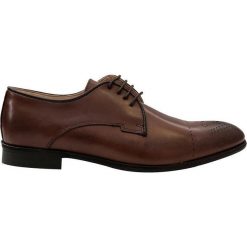 Półbuty męskie BUKN000016. Pomarańczowe półbuty męskie Giacomo Conti, na imprezę, bez wzorów, ze skóry, bez zapięcia. Za 399,00 zł.