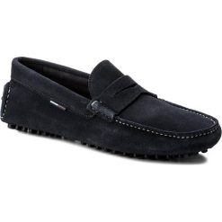 Mokasyny TOMMY JEANS - Driver EM0EM00040 Ink 006. Niebieskie mokasyny męskie marki Tommy Jeans, z jeansu. W wyprzedaży za 349,00 zł.