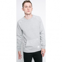 Reebok - Bluza. Szare bluzy męskie Reebok, s, bez wzorów, z elastanu, z okrągłym kołnierzem, bez rękawów, bez kaptura. W wyprzedaży za 149,90 zł.